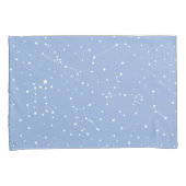 Astrologie Pastel Blauw Wit Sterren Constellatie Kussensloop (Voorkant-Rechts)