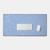 Astrologie Pastelblauw Witte Sterren Sterrenbeeld Bureaumat (Keyboard & Muis)
