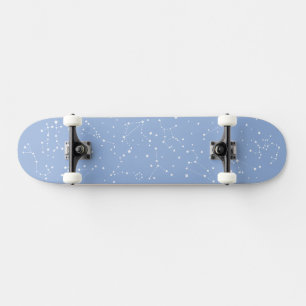 Astrologie Pastelblauw Witte Sterren Sterrenbeeld Persoonlijk Skateboard