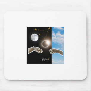 Astrologie Poster Evenwicht Eclips en Maan Surreal Muismat