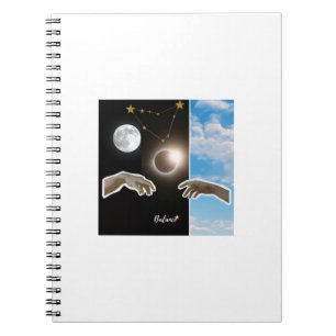 Astrologie Poster Evenwicht Eclips en Maan Surreal Notitieboek