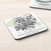 Astrologie / Ram Zodiac Sign Bloem Honeysuckle Bier Onderzetter (Linkerzijde)