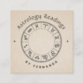 Astrologie Readders Zodiac Lunar Sign Astrologist Vierkante Visitekaartje (Voorkant)