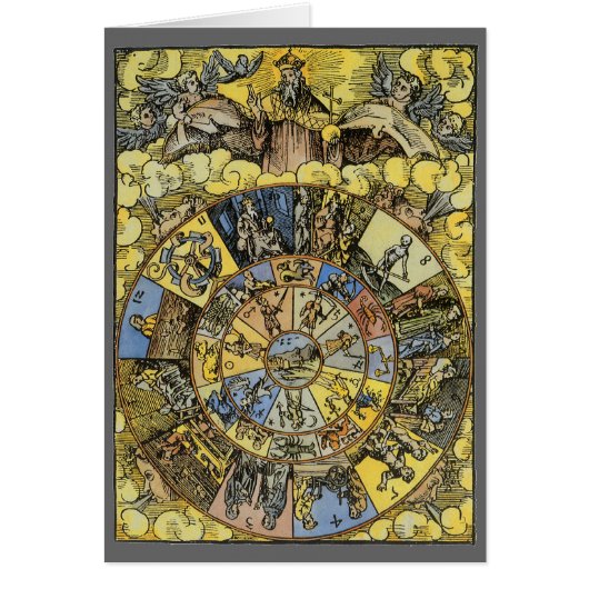  astrologie, renaissance Zodiac Wheel, 1555 (Voorkant)