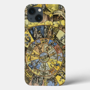  astrologie, renaissance Zodiac Wheel, 1555 Case-Mate iPhone Case