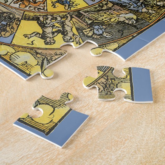  astrologie, renaissance Zodiac Wheel, 1555 Legpuzzel (Zijkant)