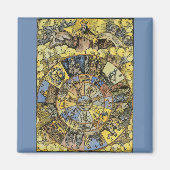  astrologie, renaissance Zodiac Wheel, 1555 Magneet (Voorkant)