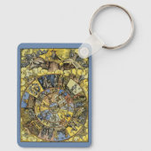  astrologie, renaissance Zodiac Wheel, 1555 Sleutelhanger (Achterkant)