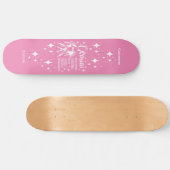 Astrologie Roze Skateboard met Gemini Symbool (Horizontaal)