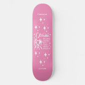 Astrologie Roze Skateboard met Gemini Symbool (Voorkant)