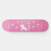 Astrologie Roze Skateboard met Steenbok Symbool (Horizontaal)
