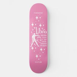 Astrologie Roze Skateboard met Weegschaal Symbool