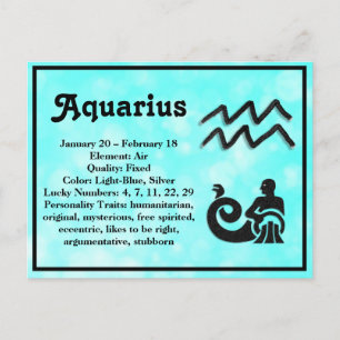 Astrologie Sign Aquarius Horoscope Zodiac Briefkaart