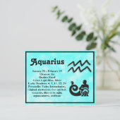 Astrologie Sign Aquarius Horoscope Zodiac Briefkaart (Staand voorkant)