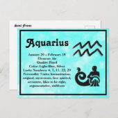 Astrologie Sign Aquarius Horoscope Zodiac Briefkaart (Voorkant / Achterkant)