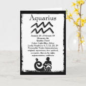 Astrologie Sign Aquarius Horoscope Zodiac Kaart (Gele Bloem)