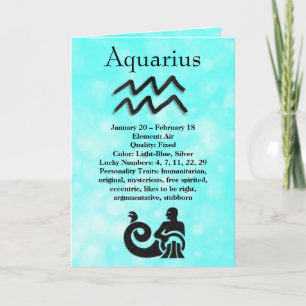 Astrologie Sign Aquarius Horoscope Zodiac Kaart