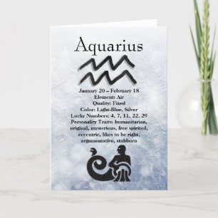 Astrologie Sign Aquarius Horoscope Zodiac Kaart
