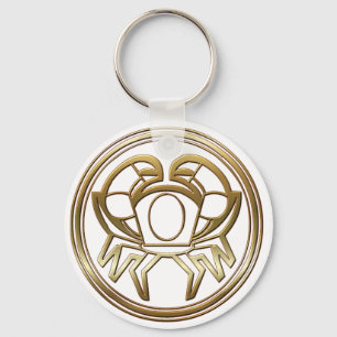 Astrologie Sign. Gold Cancer Zodiac Crab Sleutelhanger