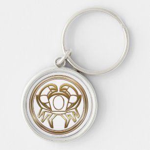 Astrologie Sign. Gold Cancer Zodiac Crab Sleutelhanger