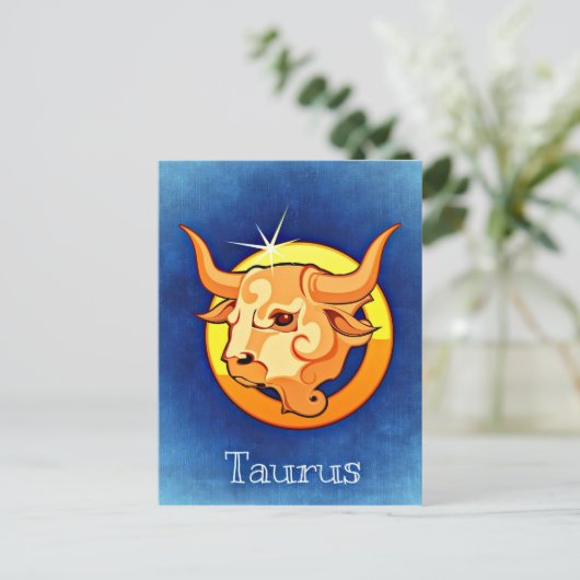 Astrologie Sign Taurus Briefkaart (Staand voorkant)