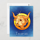 Astrologie Sign Taurus Briefkaart (Voorkant / Achterkant)