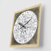Astrologie Sign Zodiac Symbolen Vierkante Klok (Hoek)