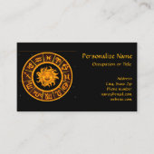 Astrologie signaleert hormonale symbolen visitekaartje (Voorkant)