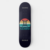 Astrologie Skateboard met Gemini Symbool (Voorkant)