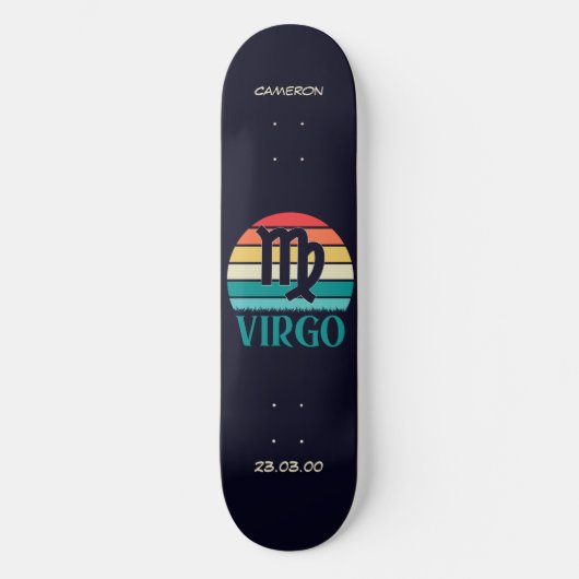 Astrologie skateboard met Maagd symbool (Voorkant)