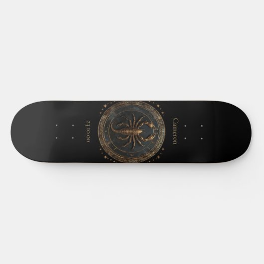 Astrologie Skateboard met Schorpioen Symbool (Horizontaal)