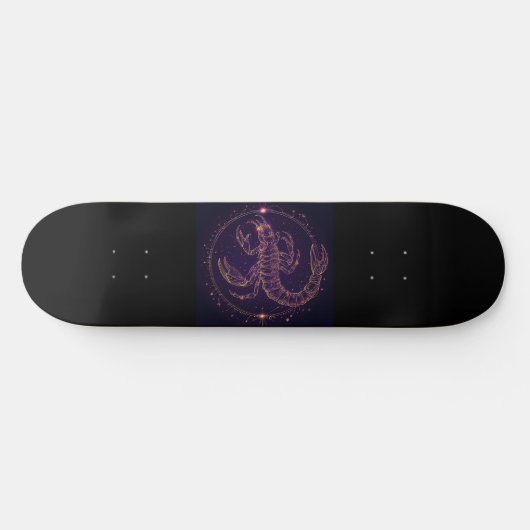 Astrologie Skateboard met Schorpioen Symbool (Horizontaal)