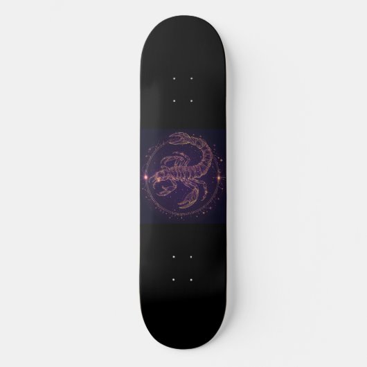 Astrologie Skateboard met Schorpioen Symbool (Voorkant)