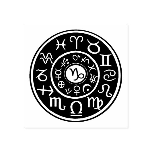 Astrologie Steenbok Zodiac design stempel (Afrduk)