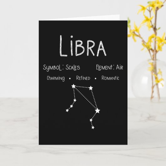 Astrologie sterbord Birthday Cadeau Kaart (Gele Bloem)