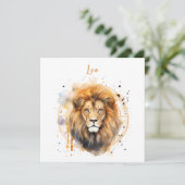 Astrologie sterrenbeeld van Leo in de waterverf Kaart (Staand voorkant)