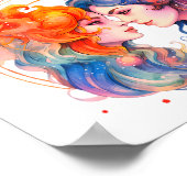 Astrologie sterrenbeeld van Tweelingen in de water Poster (Hoek)