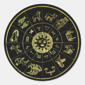 astrologie sterrenbeelden ronde sticker (Voorkant)