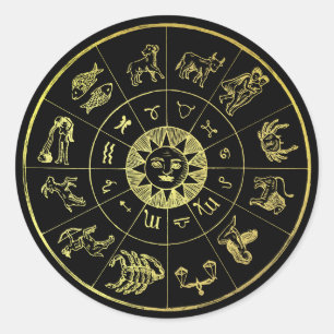 astrologie sterrenbeelden ronde sticker