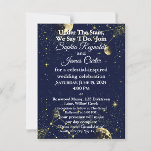 Astrologie & Sterrennacht Thema   hemelse bruiloft Briefkaart