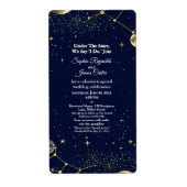 Astrologie & Sterrennacht Thema | hemelse bruiloft Etiket (Voorkant)