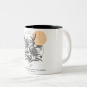 Astrologie / Stier Zodiac Sign Bloemenlelie Tweekleurige Koffiemok (Voorkant rechts)