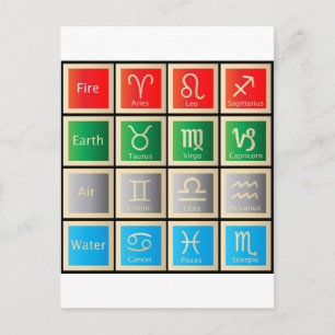 Astrologie tekenen van geboorte tekenen zodiabetis briefkaart