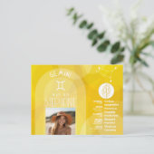 Astrologie Tweelingen Sterrenbeeld Foto Aangepaste Briefkaart (Staand voorkant)