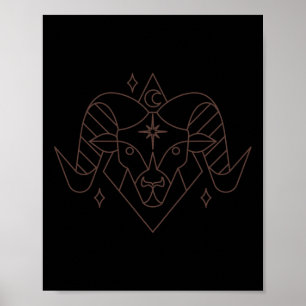 Astrologie van de kerstdierentuin poster