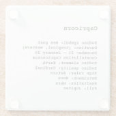 Astrologie van de Zodiab Capricorn Glazen Onderzetter (Achterkant)