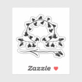 astrologie van Floral Libra Sticker (Vel)