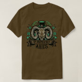 Astrologie voor Ram Verjaardag op St Patrick's Day T-shirt (Design voorkant)