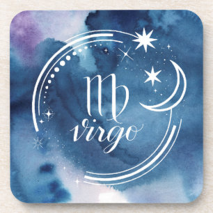 Astrologie waterverf - Virgo Bier Onderzetter