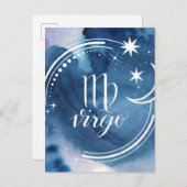 Astrologie waterverf - Virgo Briefkaart (Voorkant / Achterkant)
